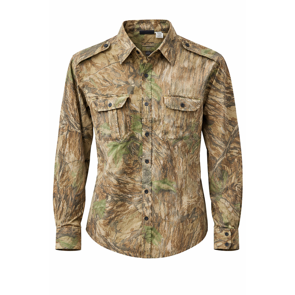 Sports Afield Realtree Camo Hunting Shirt Made USA 100% Cotton Large